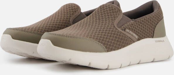 Skechers Go Walk Flex khaki Instappers groen