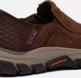 Skechers Bruin Leren Textiel Instapper met Comfortabel Voetbed Brown Heren - Thumbnail 11