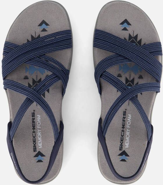 Skechers Reggae Sandalen blauw Textiel