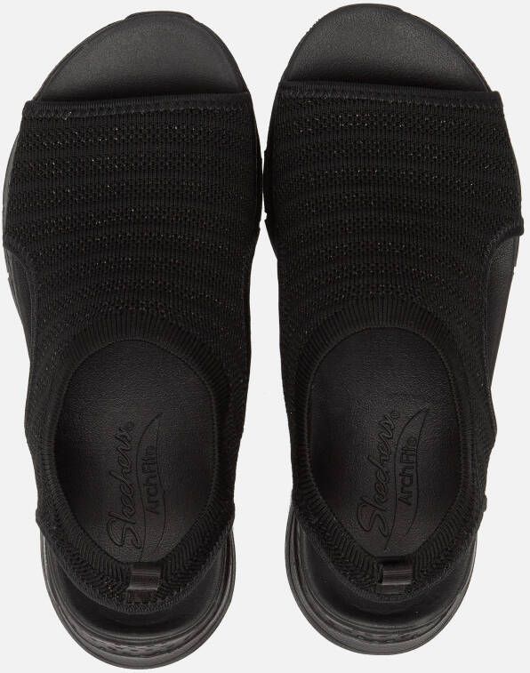 Skechers Sandalen zwart Synthetisch