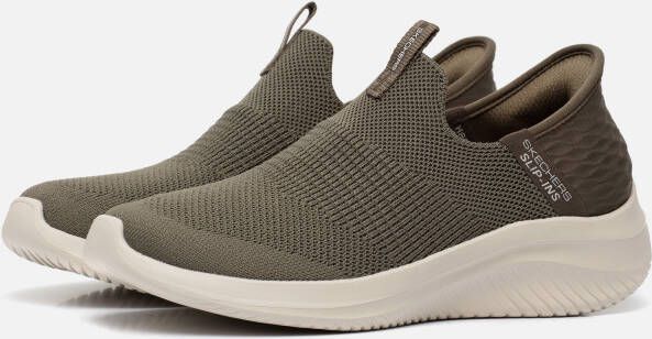 Skechers Ultra flex 3.0 Slip Ins groen Textiel