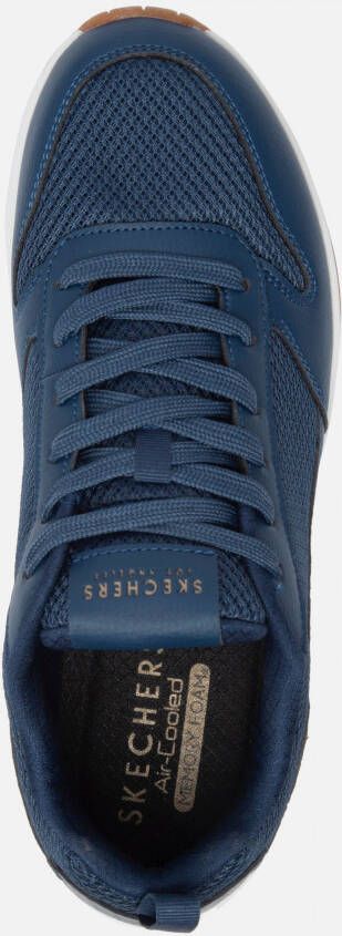 Skechers Uno Fastime sneakers blauw Imitatieleer