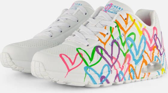 Skechers Uno Highlight Love Sneakers wit