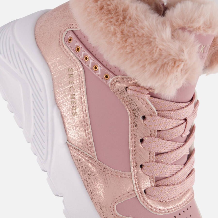 Skechers uno lite comfurt collar veterboots roze