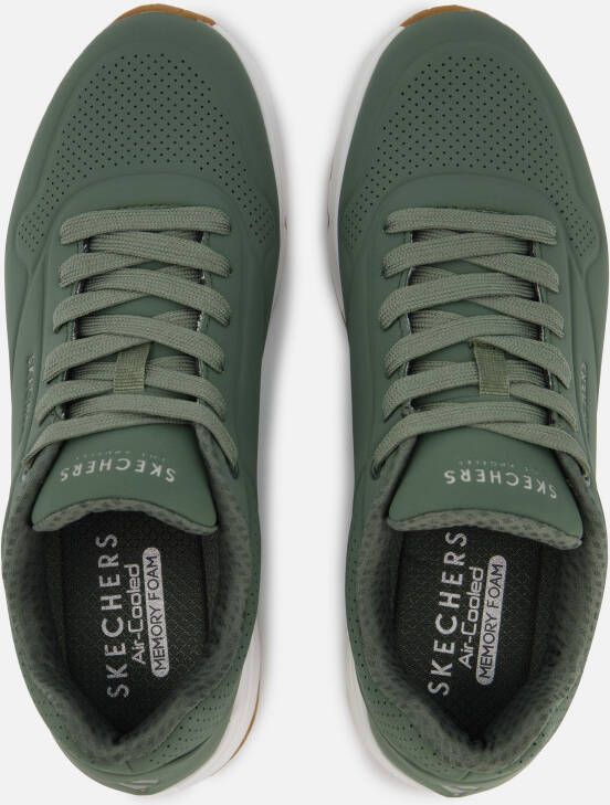 Skechers Uno Stand On Air groen Imitatieleer