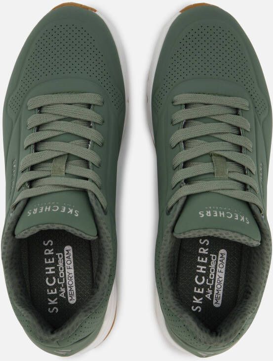 Skechers Uno Stand On Air groen Imitatieleer