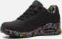 Skechers Sneakers met sleehak UNO-LOVING LOVE vrijetijdsschoen lage schoen veterschoen met coole graffiti-print - Thumbnail 16