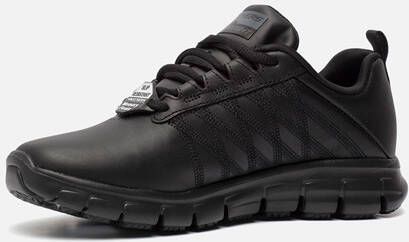 Skechers Work Relaxed Fit sneakers zwart Leer