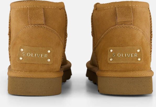 s.Oliver Gevoerde boots cognac Suede