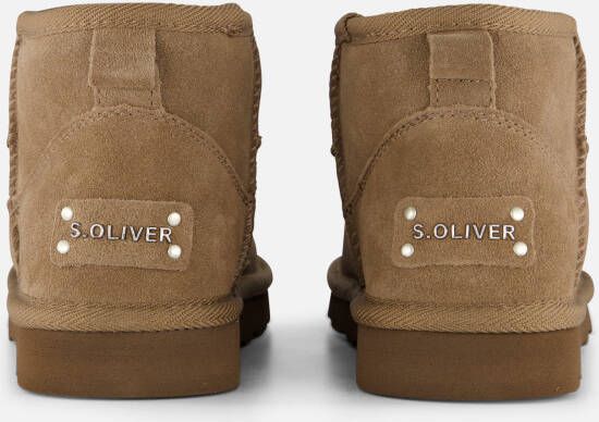 s.Oliver Gevoerde boots taupe Suede