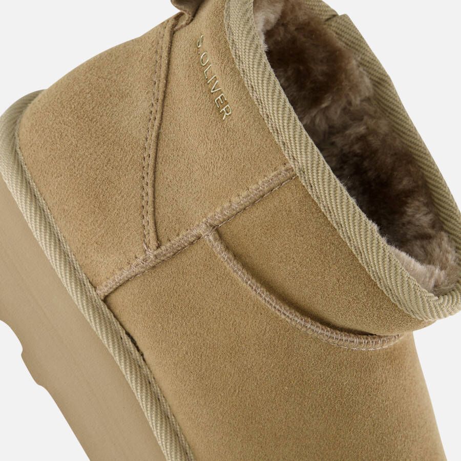 s.Oliver Plateau Gevoerde boots beige Suede