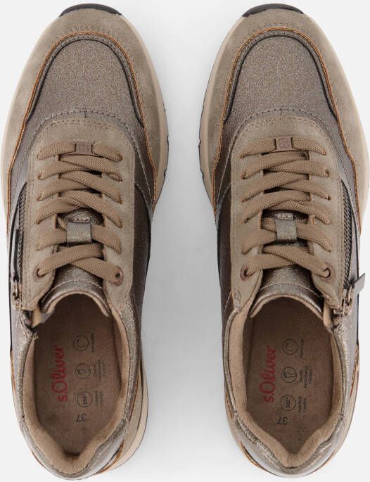 s.Oliver Sneakers taupe Synthetisch