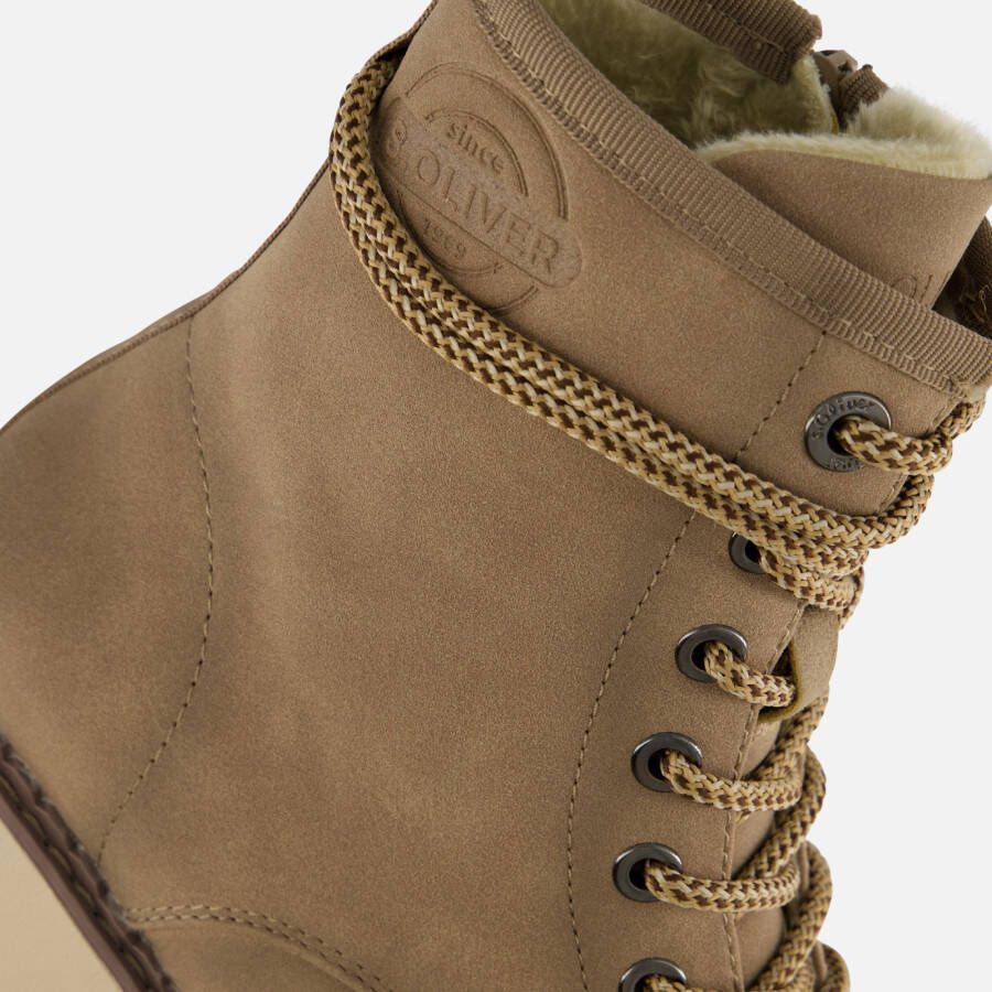 s.Oliver Veterboots taupe Synthetisch