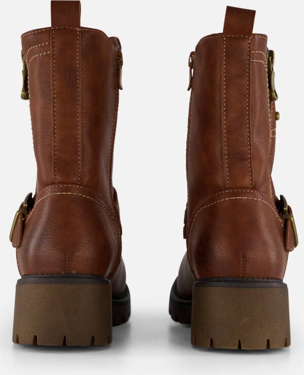 Supercracks Biker boots cognac Pu