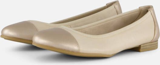 tamaris Ballerina's beige Leer