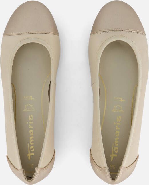 tamaris Ballerina's beige Leer