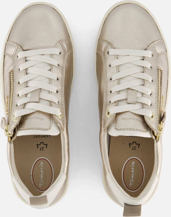 tamaris Comfort Sneakers goud Leer