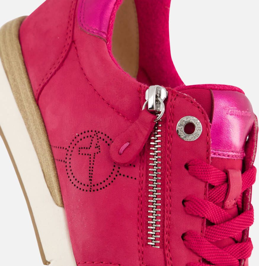 tamaris Comfort Sneakers roze Leer