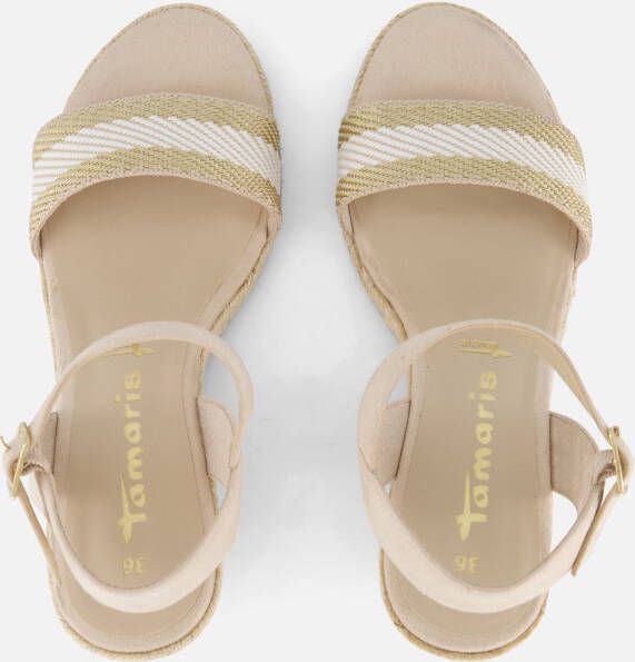 tamaris Espadrilles beige Textiel