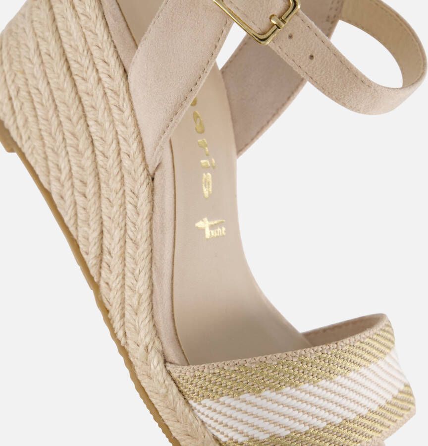 tamaris Espadrilles beige Textiel