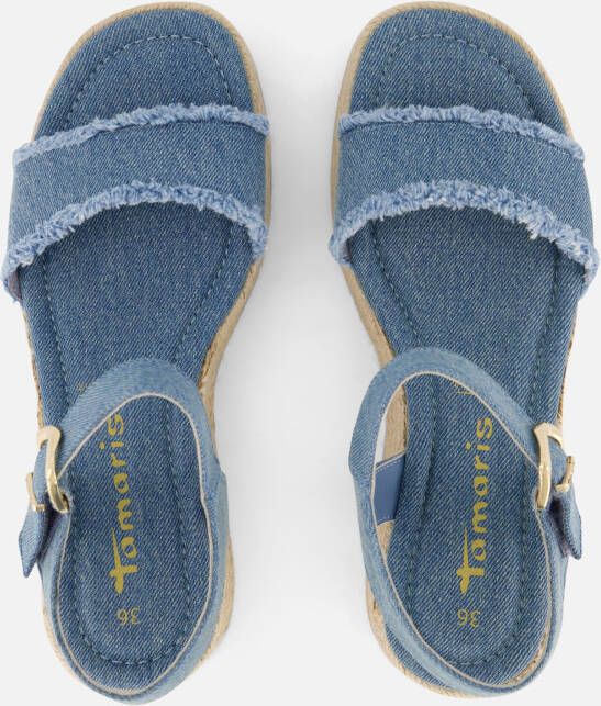 tamaris Espadrilles Denim blauw Textiel