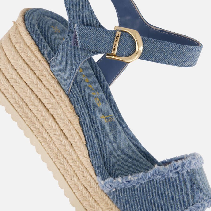 tamaris Espadrilles Denim blauw Textiel