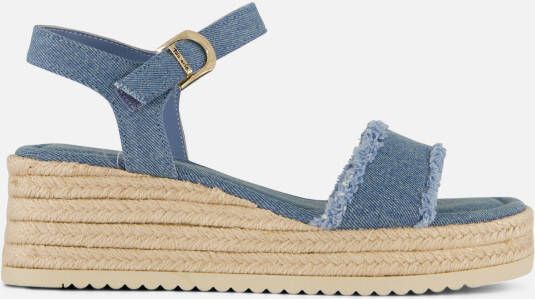 tamaris Espadrilles Denim blauw Textiel