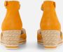 Tamaris Oranje Suède Espadrille Sleehak Sandaal Orange Dames - Thumbnail 6