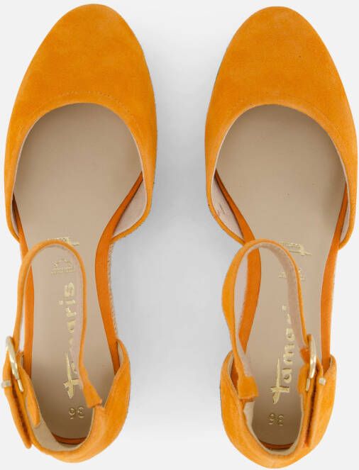 tamaris Espadrilles oranje Leer