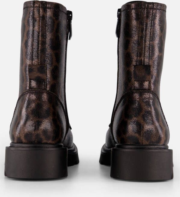 tamaris Leopard Veterboots zwart Textiel