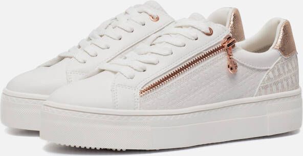 tamaris Rosegold Sneakers wit Synthetisch