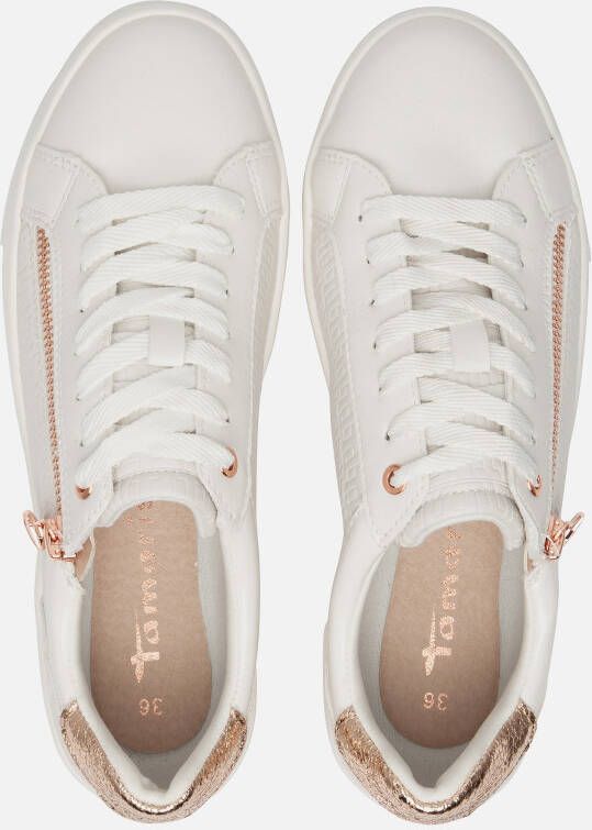 tamaris Rosegold Sneakers wit Synthetisch