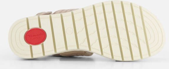 tamaris Sandalen met hak beige Leer