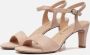 Tamaris sandalen met hak beige Textiel Dames - Thumbnail 6