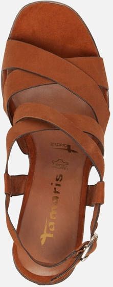 tamaris Sandalen met hak cognac