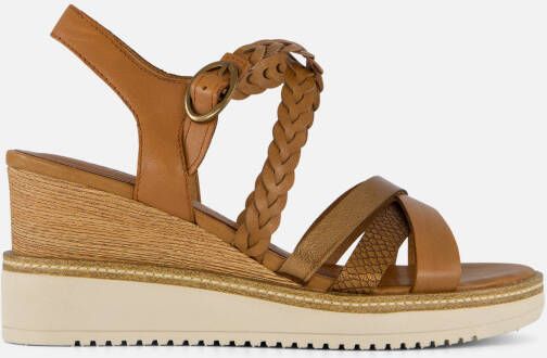 tamaris Sandalen met hak cognac Synthetisch