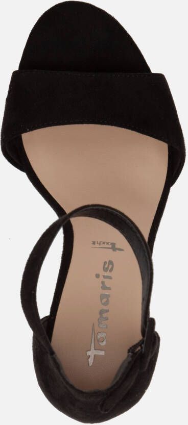 tamaris Sandalen met hak zwart Imitatiesuede