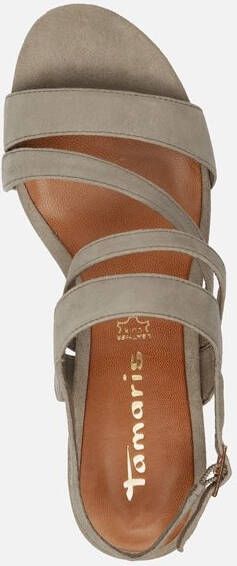 tamaris Sandalen met sleehak groen