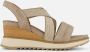 Tamaris Sandalen met sleehak taupe Leer Dames - Thumbnail 10