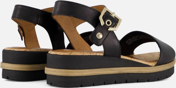 tamaris Sandalen zwart Leer