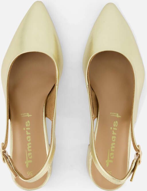 tamaris Slingback Pumps goud Synthetisch