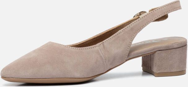 tamaris Slingback Pumps taupe Leer