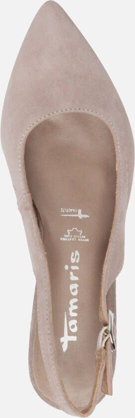 tamaris Slingback Pumps taupe Leer