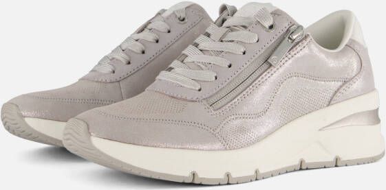 tamaris Sneakers zilver Leer