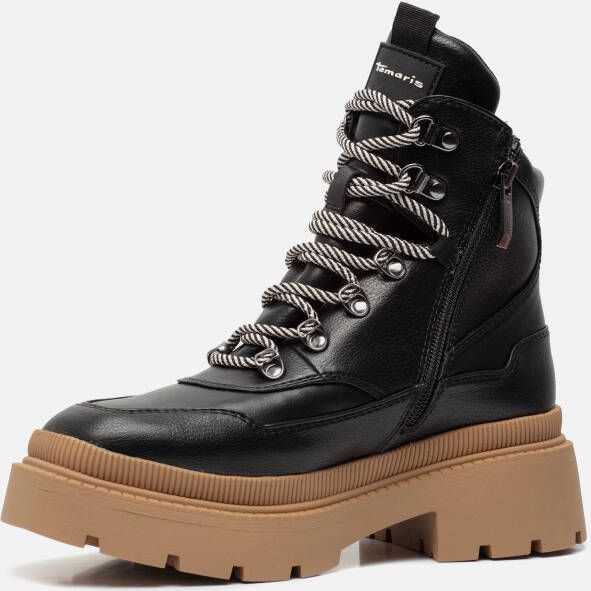 tamaris Veterschoenen zwart Synthetisch