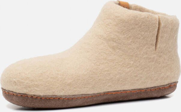 Tofvel Pantoffels beige Schapenwol