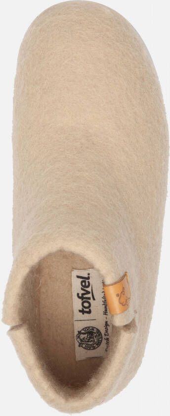 Tofvel Pantoffels beige Schapenwol