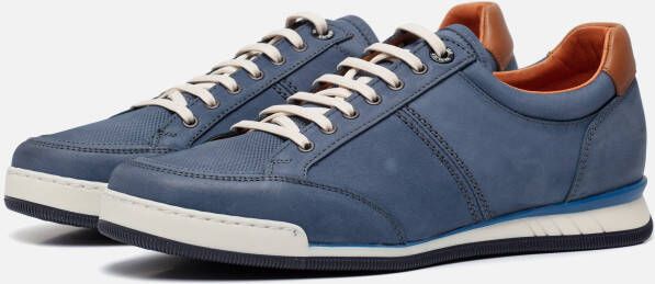 Van Lier Magnus Sneakers blauw Nubuck