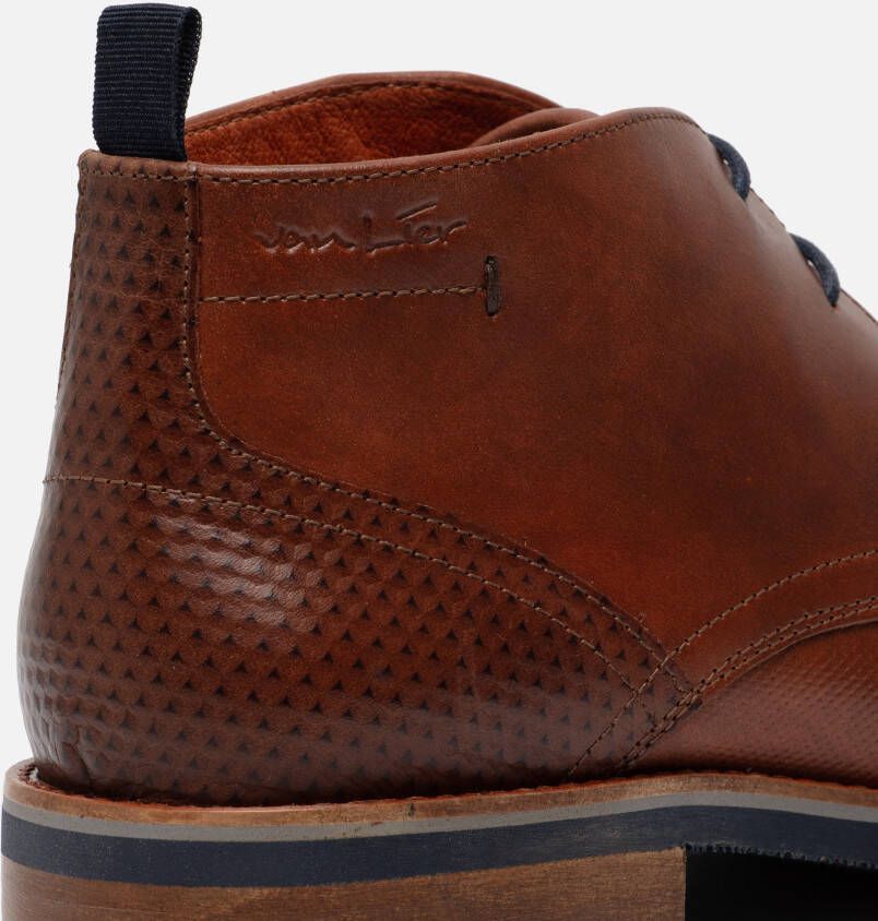 Van Lier Veterboots Amalfi cognac Leer