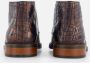 Vertice Croco Veterschoenen cognac Leer - Thumbnail 3